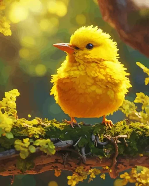 Yellow Canary Bird Diamond Painting