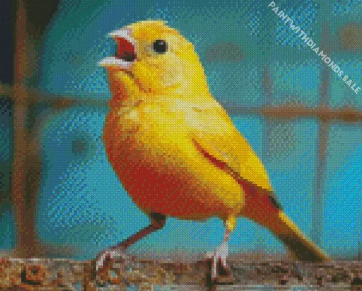 Yellow Canary Singing Diamond Painting