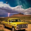 Yellow Retro Truck Diamond Painting