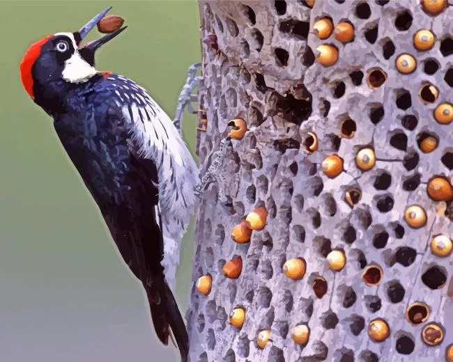 Acorn woodpecker Diamond Paints Acorn Woodpecker Diamond Painting