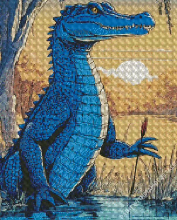 Alligator art Diamond By Numbers Alligator Art Diamond Painting