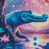 Alligator In A Fantastic Landscape Diamond Painting