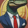 Alligator In Suit Diamond Painting