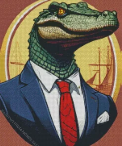 Alligator In Suit Diamond Painting