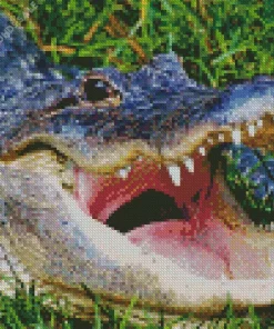 Alligator With Opened Mouth Diamond Painting