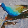 American Purple Gallinule In Water Diamond Painting