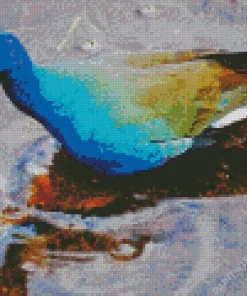 American Purple Gallinule In Water Diamond Painting