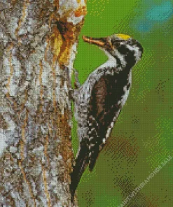 American Three Toed Woodpecker Diamond Painting