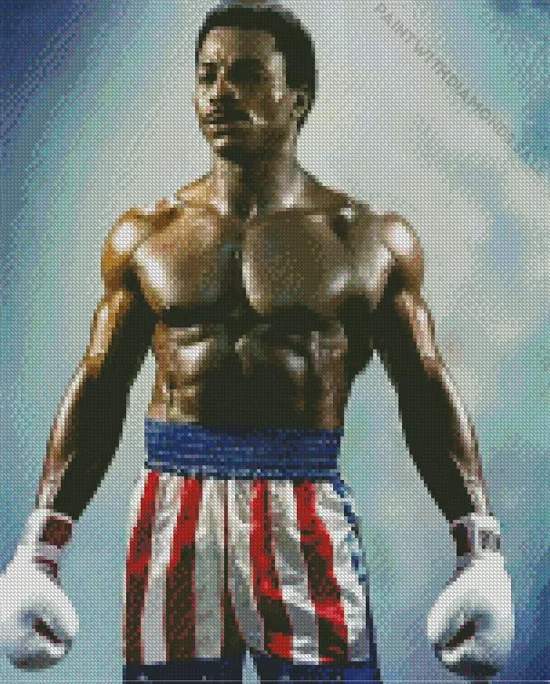 Apollo Creed Rocky Diamond By Numbers Apollo Creed Rocky Diamond Painting