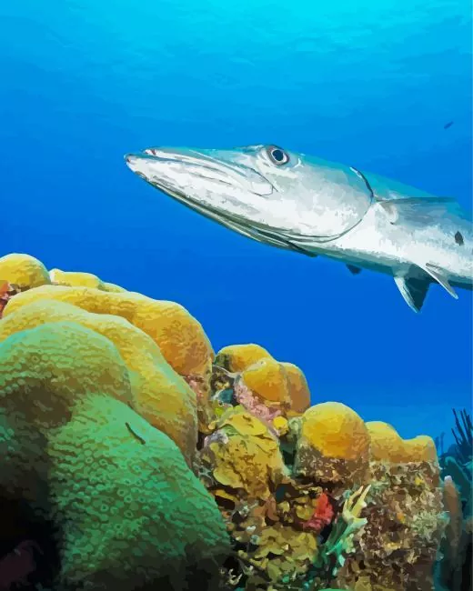 Barracuda Fish Diamond Paints Barracuda Fish Diamond Painting