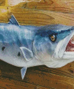 Barracuda Fish With Open Mouth Diamond Painting