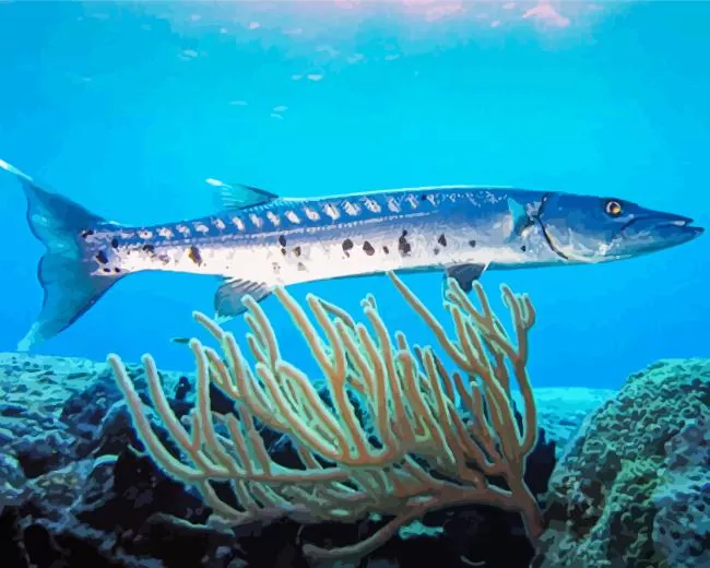 Barracuda Fishing Diamond Paints Barracuda Fishing Diamond Painting