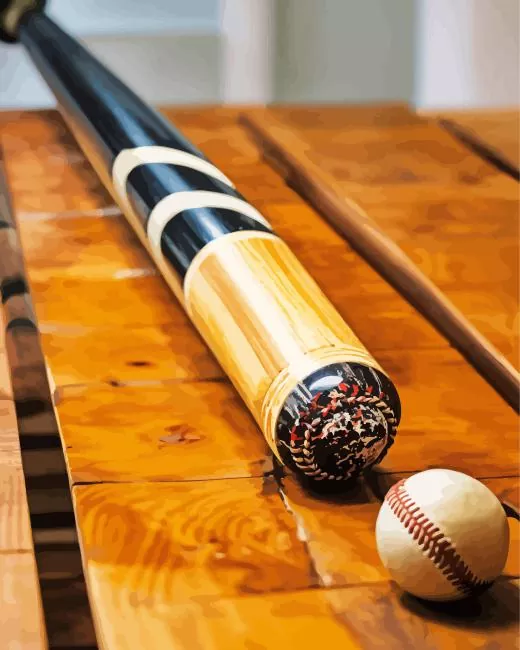 Baseball bat Diamond By Numbers Baseball Bat Diamond Painting