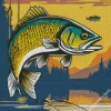 Bass Fish With Opened Mouth Diamond Painting