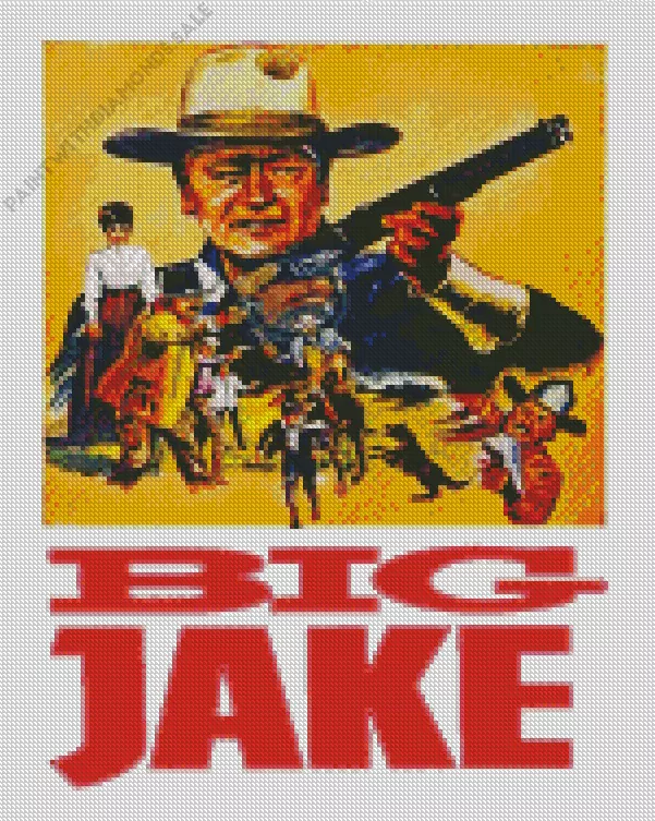Big Jake poster Diamond With Numbers Big Jake Poster Diamond Painting