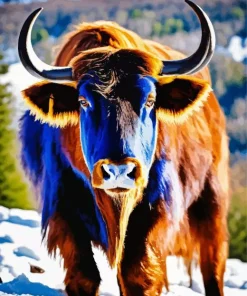 Bison In Snow Art Diamond Painting