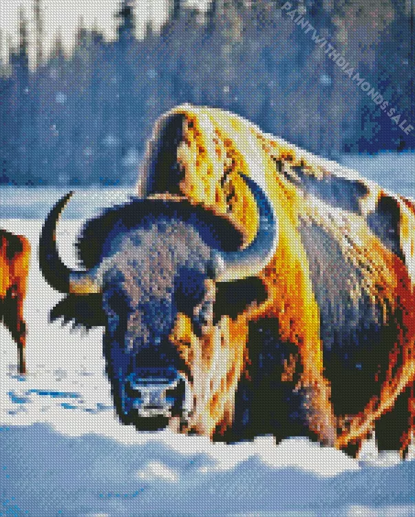 Bison in sunlight Diamond By Numbers Bison In Sunlight Diamond Painting