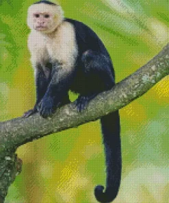 Capuchin Monkey On A Branch Diamond Painting