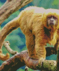 Capuchin Monkey On A Tree Diamond Painting