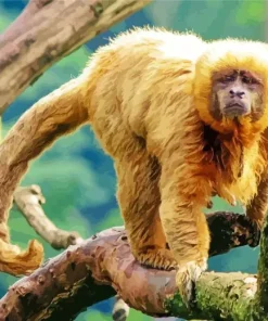 Capuchin Monkey On A Tree Diamond Painting