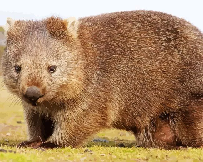 Common wombat Diamond Paintings Common Wombat Diamond Painting