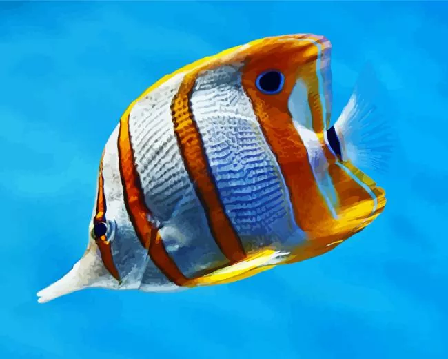 Copperband Butterflyfish underwater Diamond Paints Copperband Butterflyfish Underwater Diamond Painting