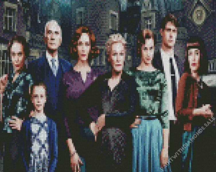 Crooked House Diamond With Numbers Crooked House Diamond Painting