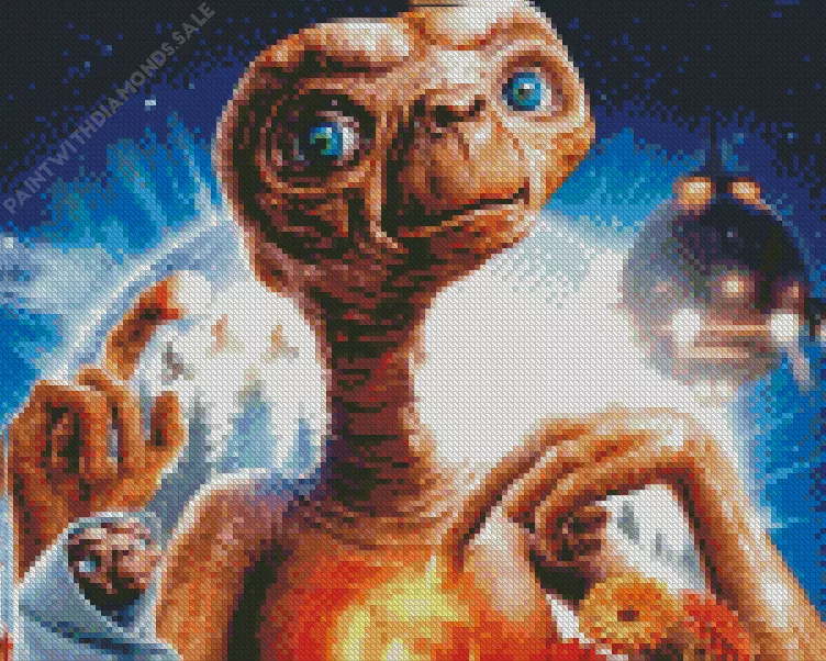 ET The Extra Terrestrial movie Diamond With Numbers ET The Extra Terrestrial Movie Diamond Painting