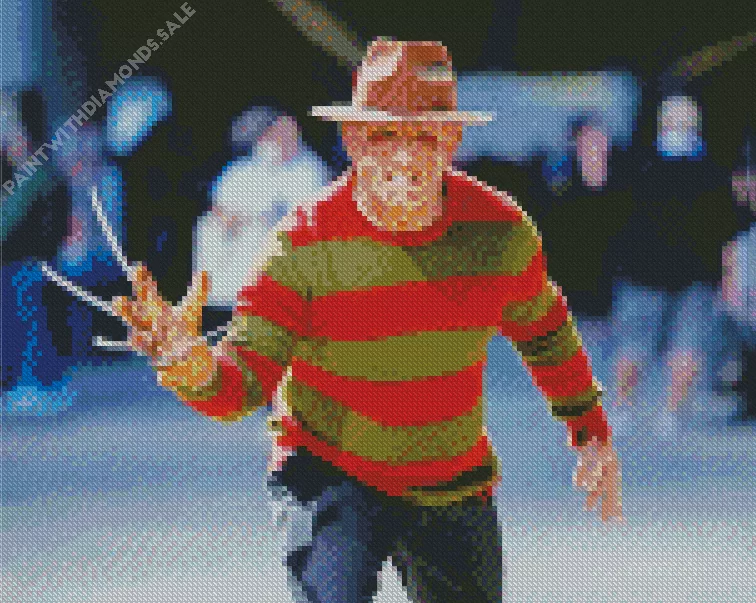 Freddy Krueger Diamond With Numbers Freddy Krueger Diamond Painting