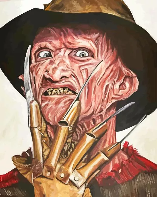 Freddy Krueger art Diamond By Numbers Freddy Krueger Art Diamond Painting