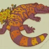 Gila Monster And Yellow Flowers Diamond Painting