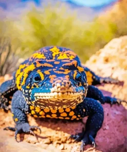 Gila Monster On A Rock Diamond Painting
