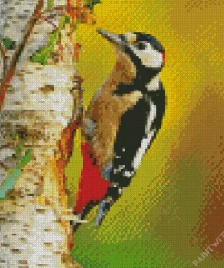 Great Spotted Woodpecker Diamond Painting