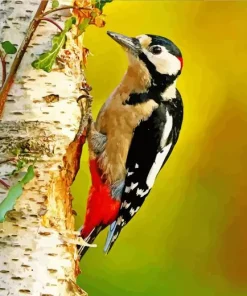 Great Spotted Woodpecker Diamond Painting