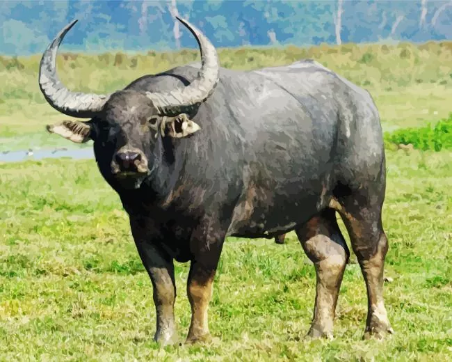 Indian Water Buffalo Diamond Paintings Indian Water Buffalo Diamond Painting