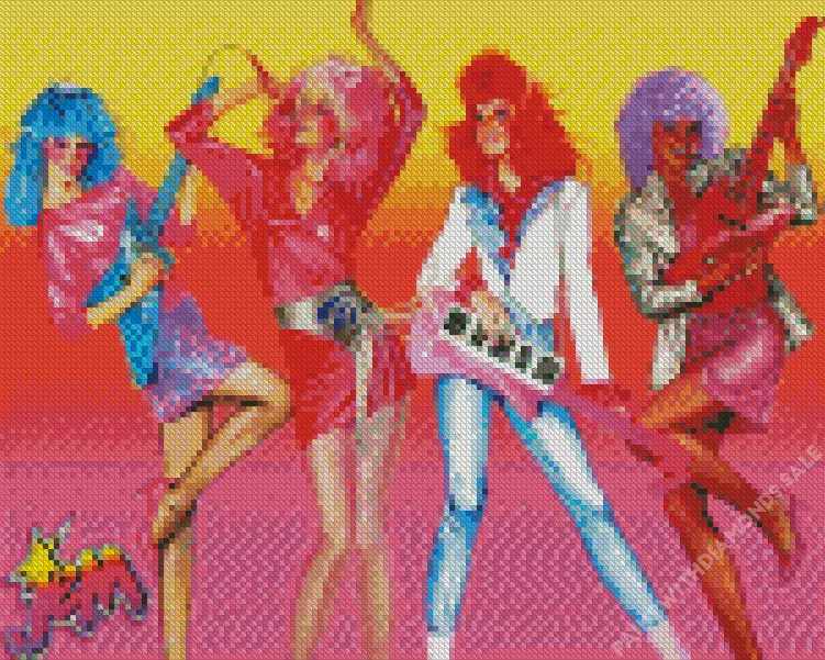 Jem and The Holograms art Diamond With Numbers Jem And The Holograms Art Diamond Painting