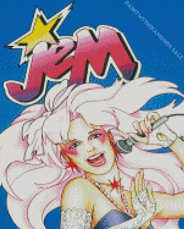 Jem cartoon Diamond With Numbers Jem Cartoon Diamond Painting