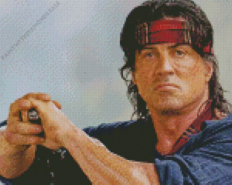 John Rambo character Diamond Paints John Rambo Character Diamond Painting