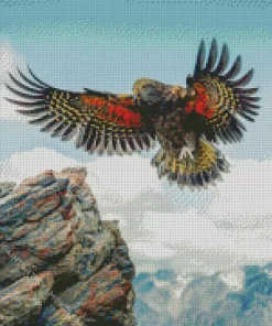 Kea Bird Flapping Wings Diamond Painting