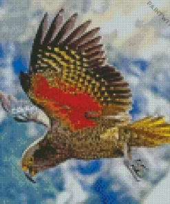 Kea In Flight With Wings Spread Diamond Painting