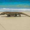 Komodo Dragon In The Beach Diamond Painting