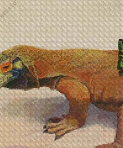 Komodo Dragon And Butterfly Diamond Painting