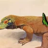 Komodo Dragon And Butterfly Diamond Painting