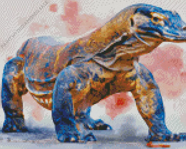 Komodo dragon art Diamond By Numbers Komodo Dragon Art Diamond Painting