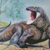 Komodo Dragon With Opened Mouth Diamond Painting