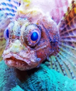 Lionfish Head Diamond Painting