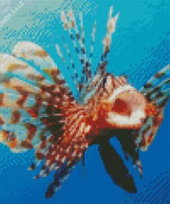 Lionfish With Opened Mouth Diamond Painting