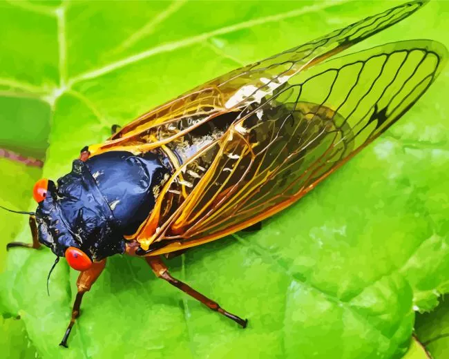 Locust on a leaf Diamond Paints Locust On A Leaf Diamond Painting