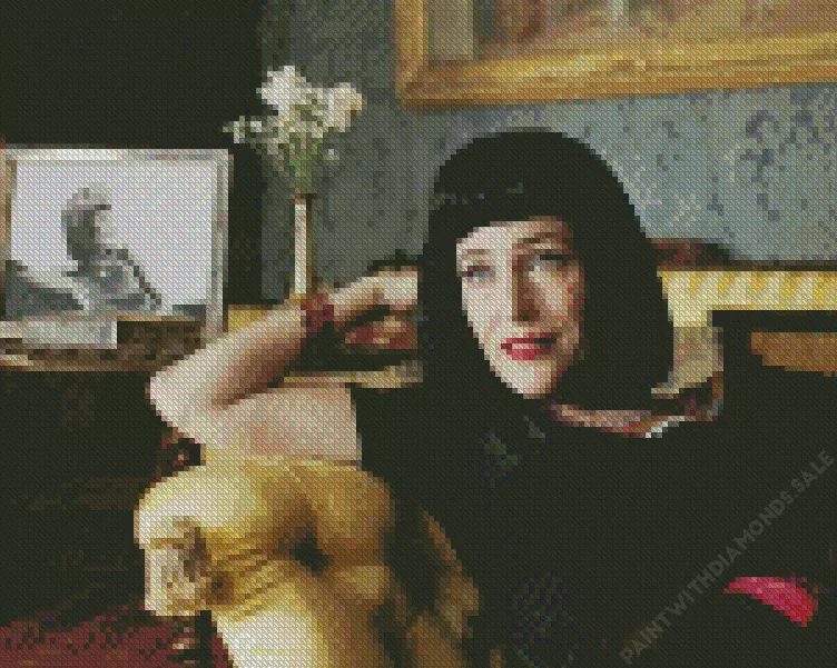 Magda Leonides Crooked House Diamond With Numbers Magda Leonides Crooked House Diamond Painting