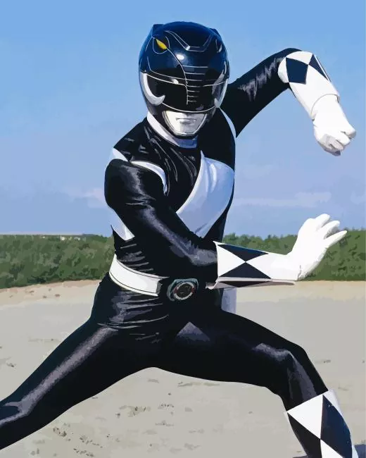 Mighty Morphin Black Ranger Diamond Dotz Mighty Morphin Black Ranger Diamond Painting